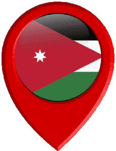 Banderas Asia Jordania Marcador de ubicación 