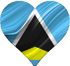 Bandiere America Santa Lucia Cuore 