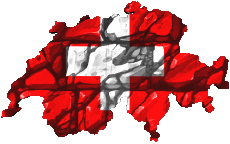 Banderas Europa Suiza Mapa 