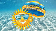 Nachrichten Spanisch Felices Vacaciones Animierter Hintergrund 002 