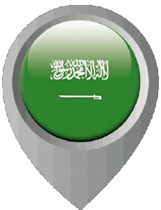 Banderas Asia Arabia Saudita Marcador de ubicación 