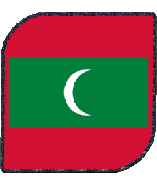 Flags Asia Maldives Square 