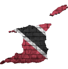 Banderas América Trinidad y Tobago Mapa 