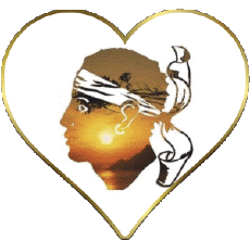 Drapeaux France Régions Corse Coeur 