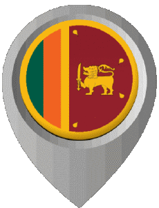 Drapeaux Asie Sri Lanka Epingle de Localisation 