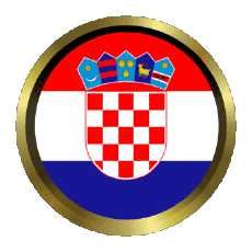 Bandiere Europa Croazia Rotondo - Anelli 