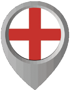 Flags Europe England Location Pin 