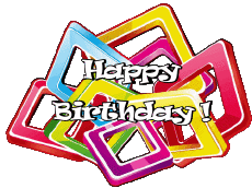 Messagi Inglese Happy Birthday Abstract - Geometric Sfondo trasparente 017 