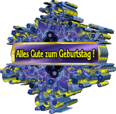 Messages Allemand Alles Gute zum Geburtstag Blumen Fond Transparent 009 