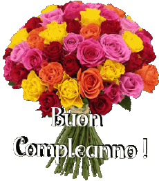 Mensajes Italiano Buon Compleanno Floreale 016 