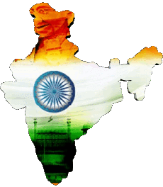 Drapeaux Asie Inde Carte 