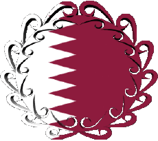 Bandiere Asia Qatar Forma 