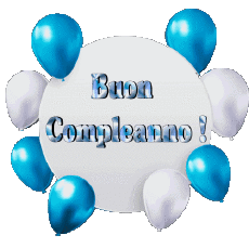 Nachrichten Italienisch Buon Compleanno Palloncini - Coriandoli 010 