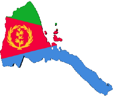 Flags Africa Eritrea Map 