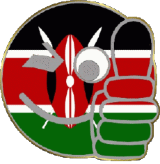 Fahnen Afrika Kenia Smiley - OK 