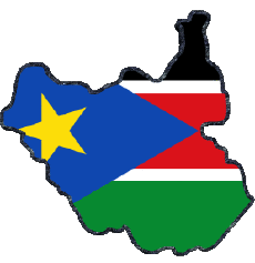 Flags Africa South Sudan Map 