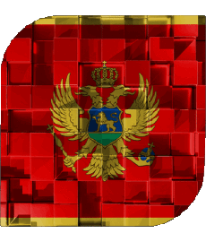 Bandiere Europa Montenegro Quadrato 