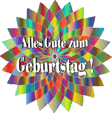 Mensajes Alemán Alles Gute zum Geburtstag Zusammenfassung - geometrisch Fondo transparente 022 