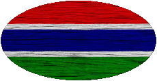 Flags Africa Gambia Oval 01 