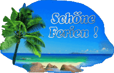 Mensajes Alemán Schöne Ferien Fondo transparente 17 