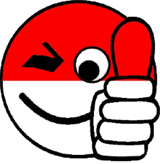 Flags Asia Indonesia Smiley - OK 