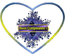 Messages Italian Buon Compleanno Floreale Transparent Background 009 