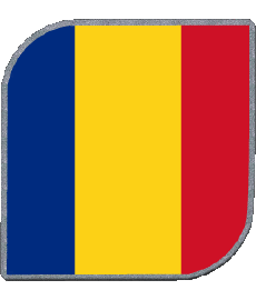 Flags Europe Romania Square 