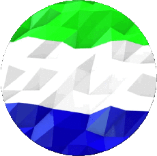 Fahnen Afrika Sierra Leone Runde 