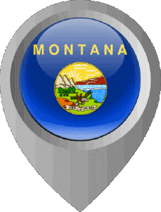 Bandiere America U.S.A - Stati Montana Perno di posizione 
