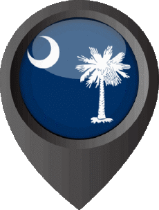 Flags America U.S.A - States Carolina South Location Pin 