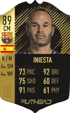 Multi Média Jeux Vidéo F I F A - Joueurs Cartes Espagne Andrés Iniesta 