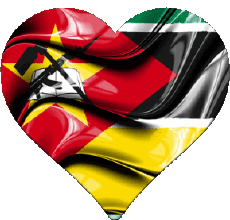 Flags Africa Mozambique Heart 