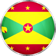 Fahnen Amerika Grenada-Inseln Runde 