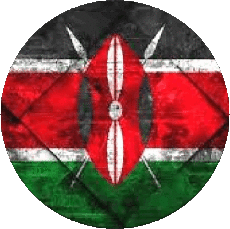 Bandiere Africa Kenia Tondo 