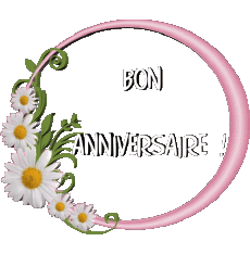 Messagi Francese Bon Anniversaire Floral 021 