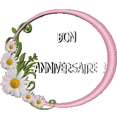 Messagi Francese Bon Anniversaire Floral Sfondo trasparente 021 