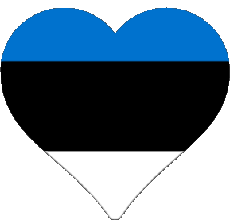 Bandiere Europa Estonia Cuore 