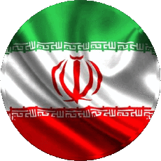 Drapeaux Asie Iran Rond 