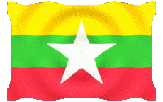 Fahnen Asien Birma Welligkeit 