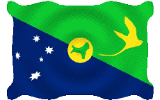 Banderas Oceanía Australia Christmas Island Ondulación 