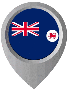 Banderas Oceanía Australia Tasmania Marcador de ubicación 
