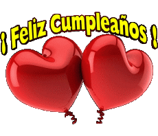 Nachrichten Spanisch Feliz Cumpleaños Globos - Confeti 005 