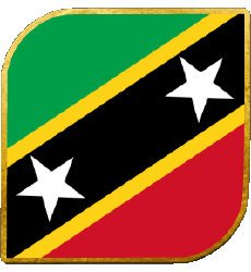 Bandiere America Saint Kitts e Nevis Quadrato 