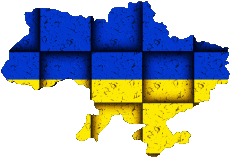 Drapeaux Europe Ukraine Carte 