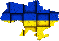 Flags Europe Ukraine Map 