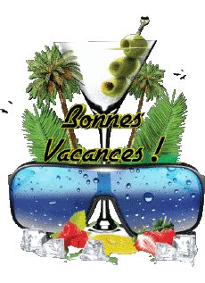 Mensajes Francés Bonnes Vacances Fondo transparente 20 