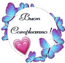 Messages Italian Buon Compleanno Farfalle 010 