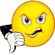 Mensajes Emoticonos Malo - Pulgares abajo 