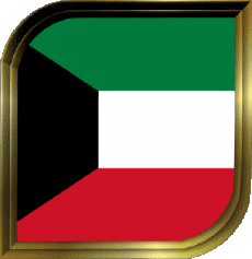 Bandiere Asia Kuwait Quadrato 