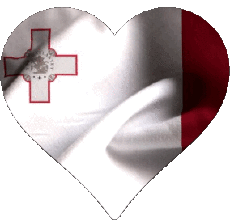 Bandiere Europa Malta Cuore 